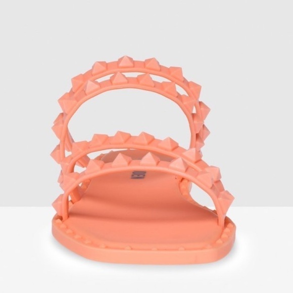 Steve‎ Madden Selina - J Orange studded slip on jelly sandals Sz 10 new - Picture 3 of 11